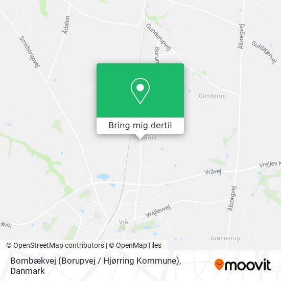 Bombækvej (Borupvej / Hjørring Kommune) kort