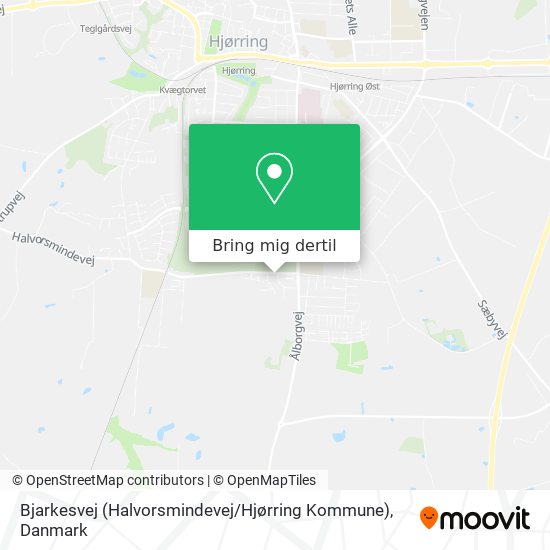 Bjarkesvej (Halvorsmindevej / Hjørring Kommune) kort