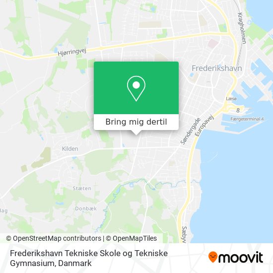 Frederikshavn Tekniske Skole og Tekniske Gymnasium kort