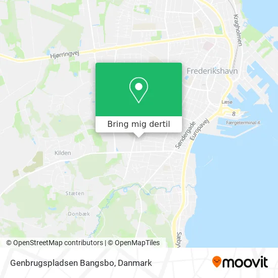 Genbrugspladsen Bangsbo kort