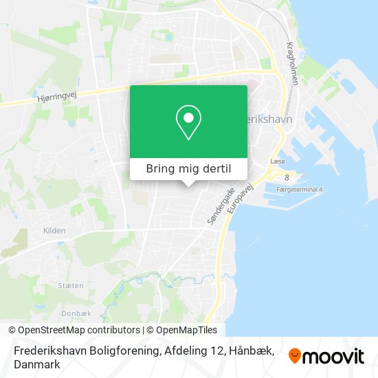 Frederikshavn Boligforening, Afdeling 12, Hånbæk kort