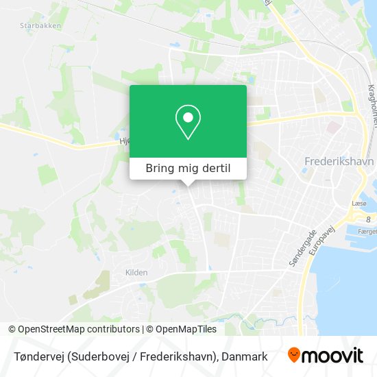 Tøndervej (Suderbovej / Frederikshavn) kort