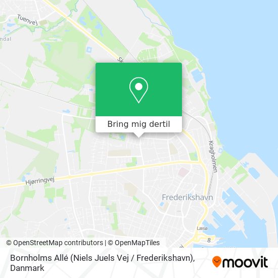 Bornholms Allé (Niels Juels Vej / Frederikshavn) kort