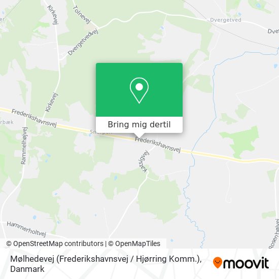 Mølhedevej (Frederikshavnsvej / Hjørring Komm.) kort