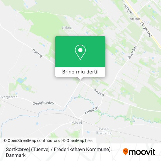 Sortkærvej (Tuenvej / Frederikshavn Kommune) kort