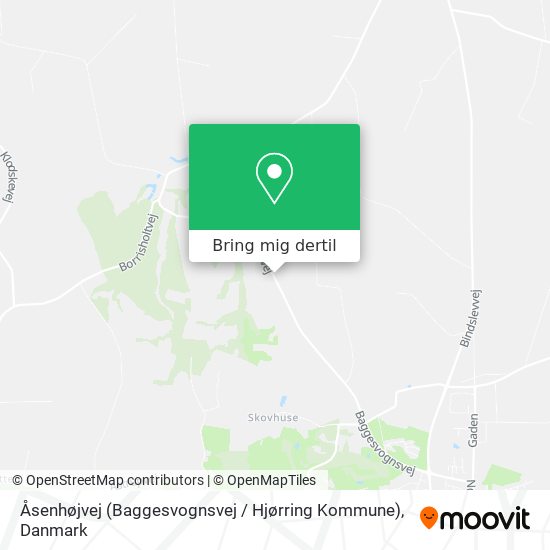 Åsenhøjvej (Baggesvognsvej / Hjørring Kommune) kort