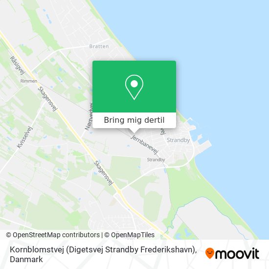 Kornblomstvej (Digetsvej Strandby Frederikshavn) kort