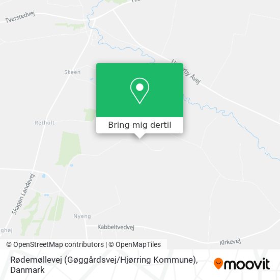 Rødemøllevej (Gøggårdsvej / Hjørring Kommune) kort