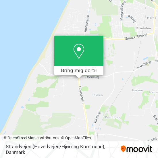 Strandvejen (Hovedvejen / Hjørring Kommune) kort