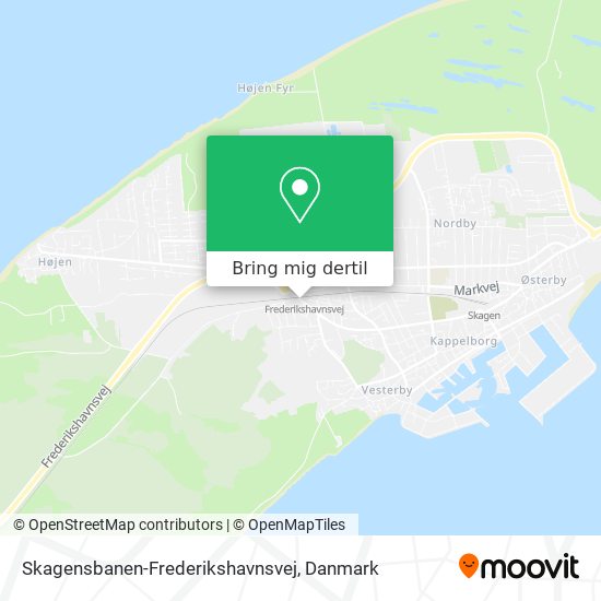 Skagensbanen-Frederikshavnsvej kort