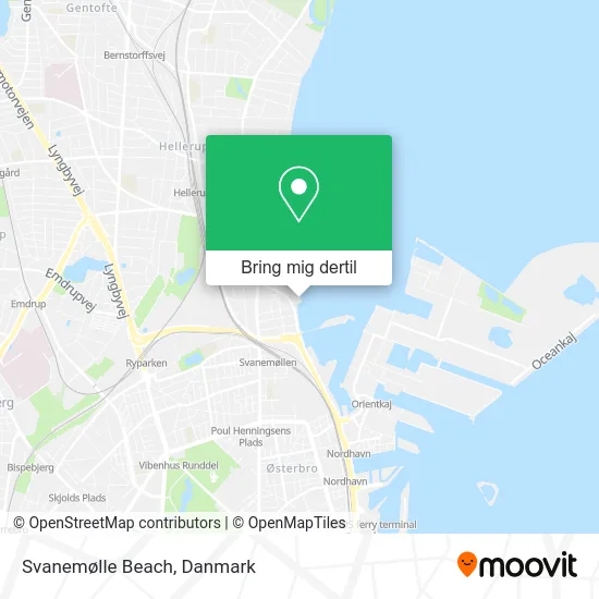 Svanemølle Beach kort