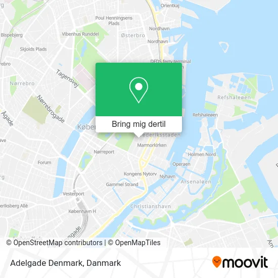 Adelgade Denmark kort