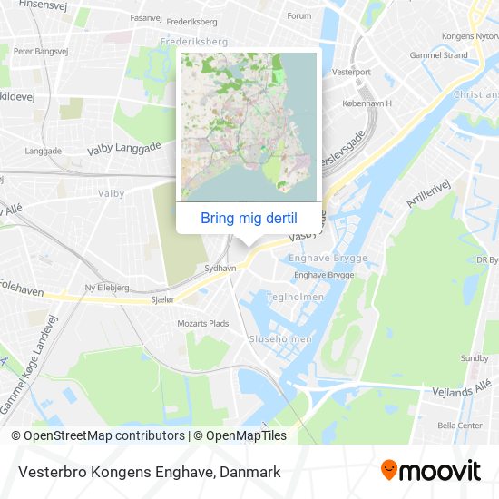 Vesterbro Kongens Enghave kort