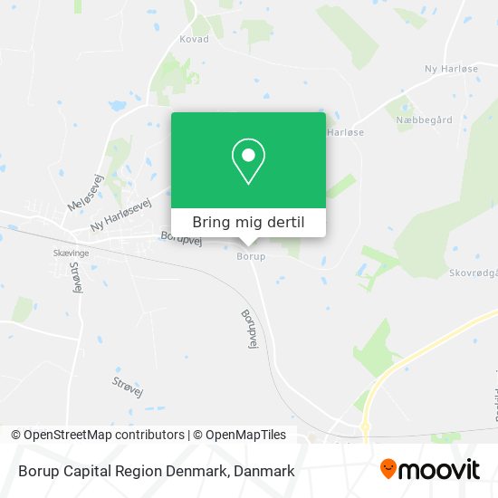 Borup Capital Region Denmark kort