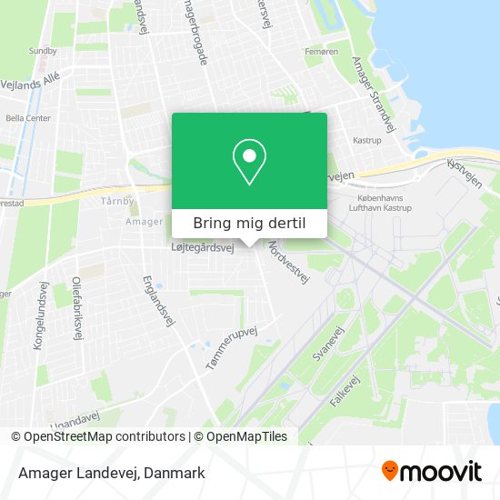 Amager Landevej kort