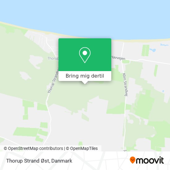 Thorup Strand Øst kort