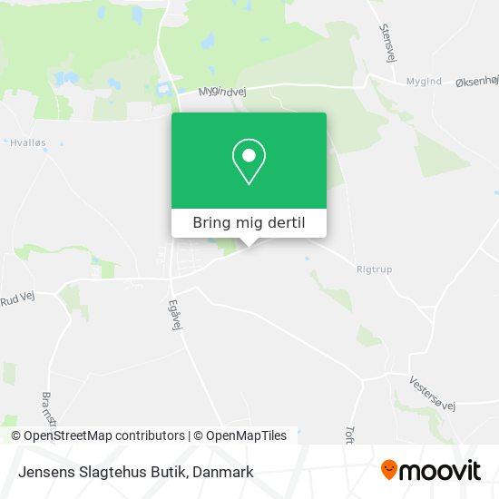 Jensens Slagtehus Butik kort