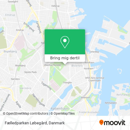 Fælledparken Løbegård kort