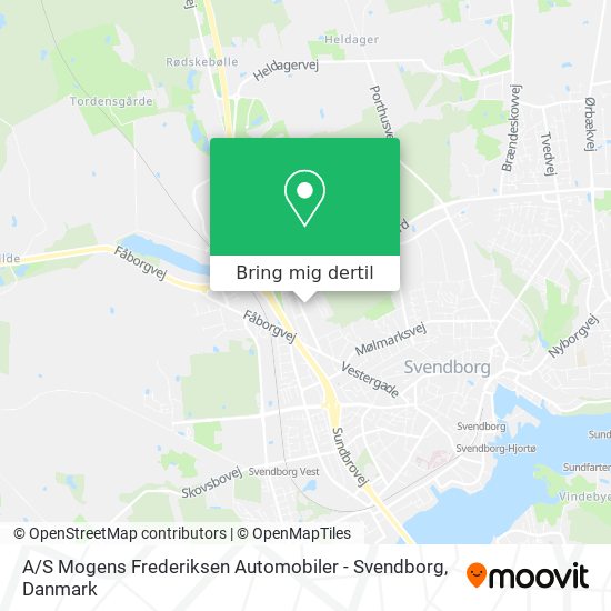 A / S Mogens Frederiksen Automobiler - Svendborg kort