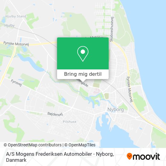 A / S Mogens Frederiksen Automobiler - Nyborg kort