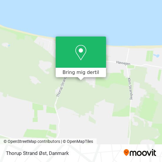Thorup Strand Øst kort