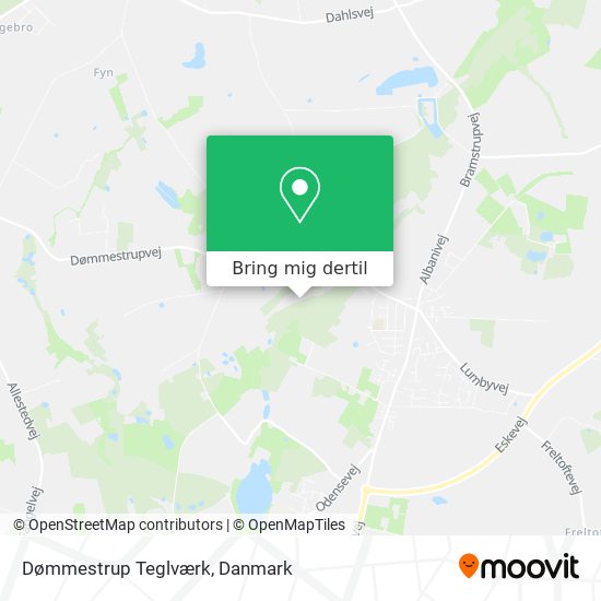 Dømmestrup Teglværk kort