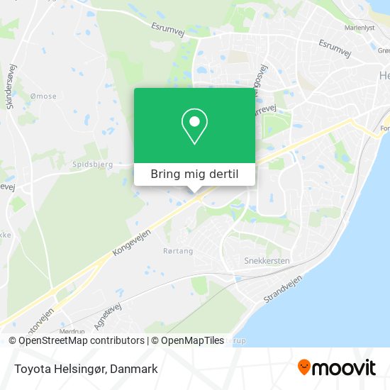 Toyota Helsingør kort