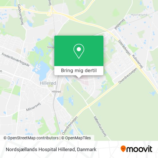 Nordsjællands Hospital Hillerød kort