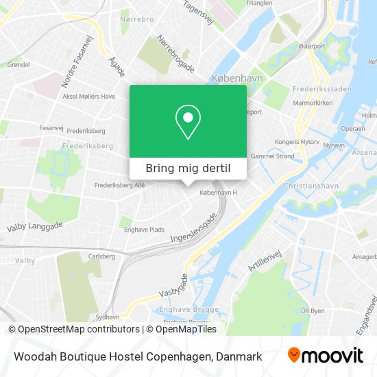 Woodah Boutique Hostel Copenhagen kort