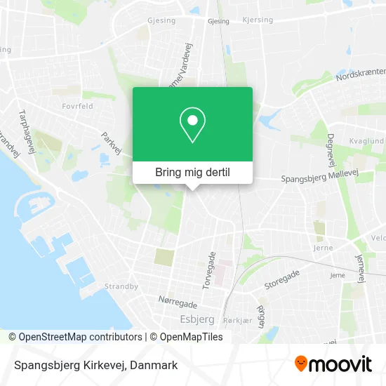 Spangsbjerg Kirkevej kort