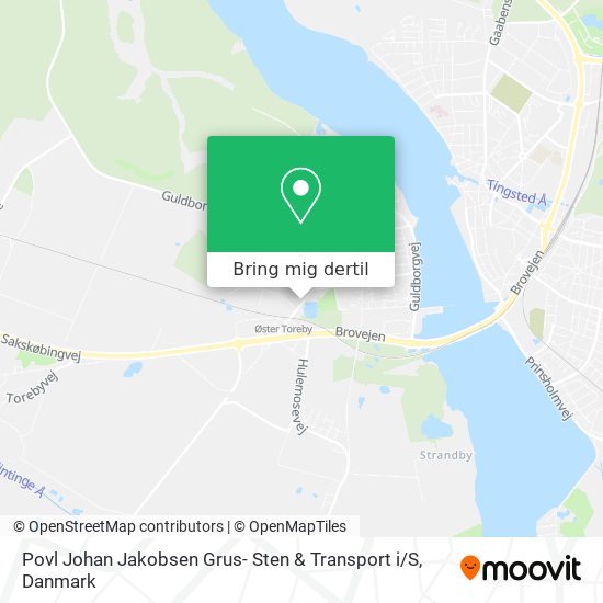 Povl Johan Jakobsen Grus- Sten & Transport i / S kort