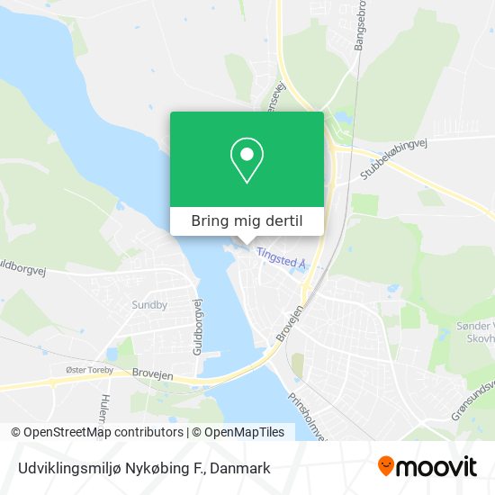 Udviklingsmiljø Nykøbing F. kort