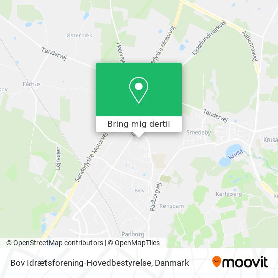 Bov Idrætsforening-Hovedbestyrelse kort