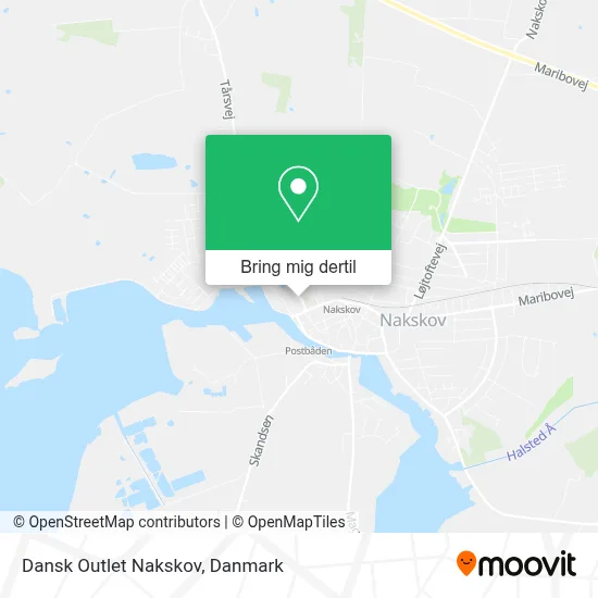 Dansk Outlet Nakskov kort