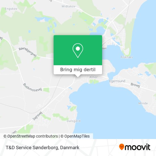 T&D Service Sønderborg kort