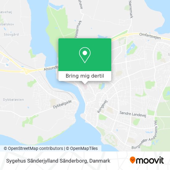 Sygehus Sãnderjylland Sãnderborg kort