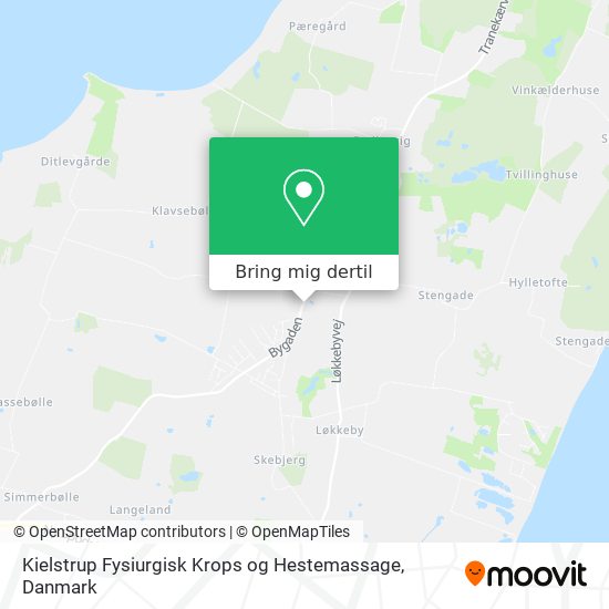 Kielstrup Fysiurgisk Krops og Hestemassage kort