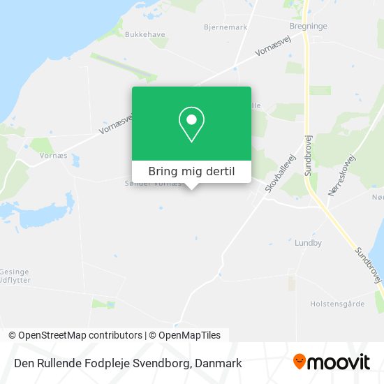 Den Rullende Fodpleje Svendborg kort