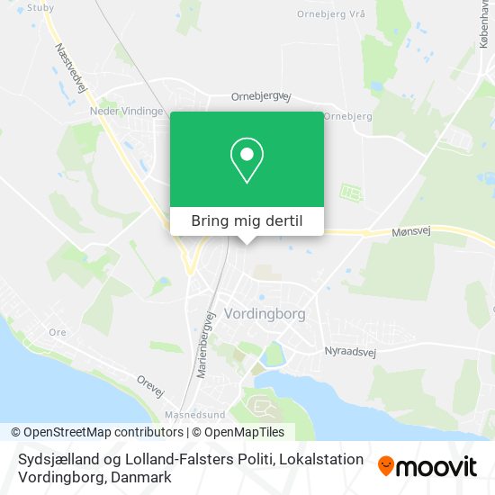 Sydsjælland og Lolland-Falsters Politi, Lokalstation Vordingborg kort