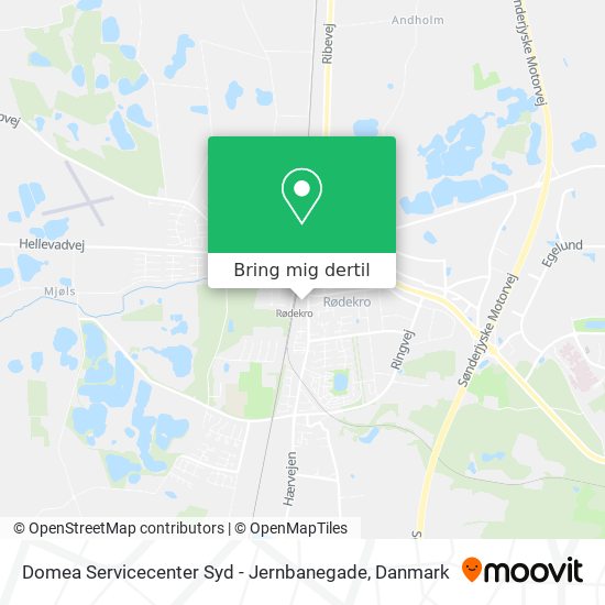 Domea Servicecenter Syd - Jernbanegade kort