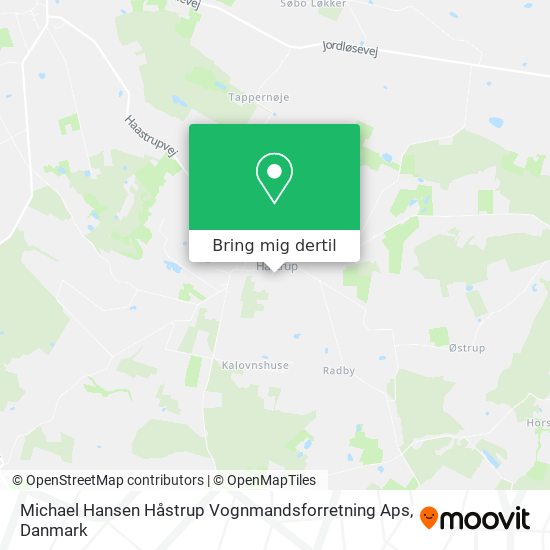 Michael Hansen Håstrup Vognmandsforretning Aps kort