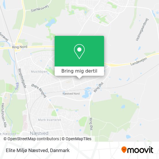Elite Miljø Næstved kort