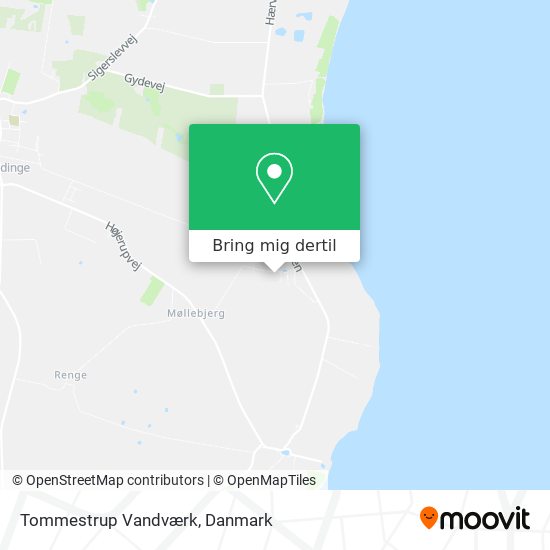 Tommestrup Vandværk kort