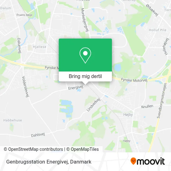 Genbrugsstation Energivej kort
