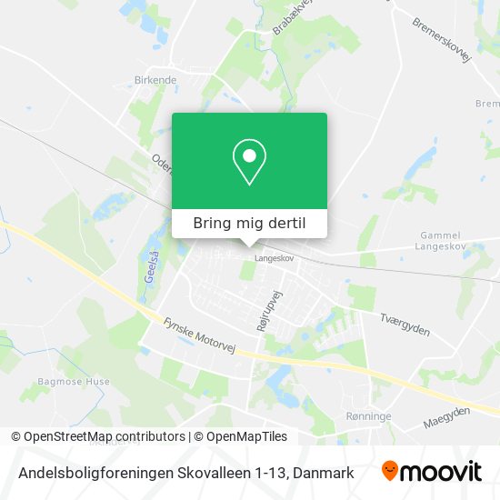 Andelsboligforeningen Skovalleen 1-13 kort