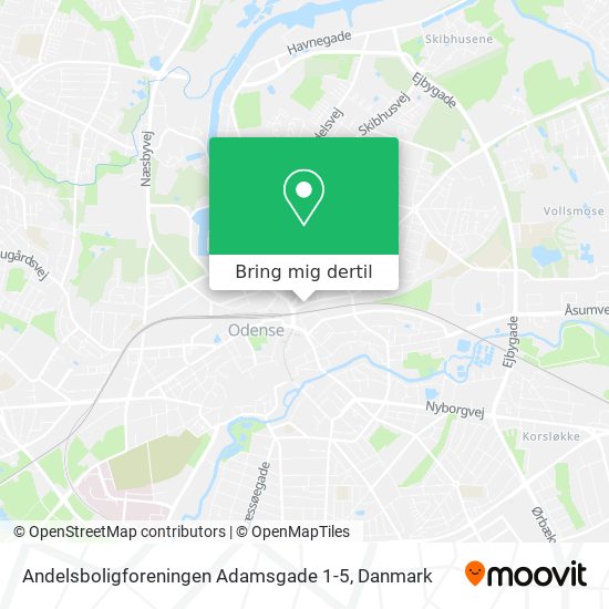 Andelsboligforeningen Adamsgade 1-5 kort