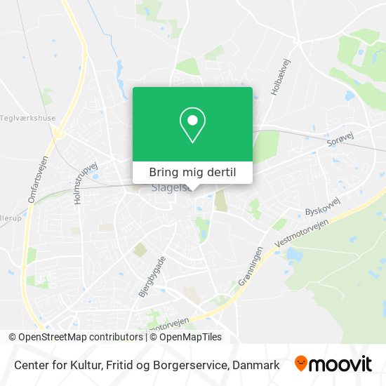 Center for Kultur, Fritid og Borgerservice kort