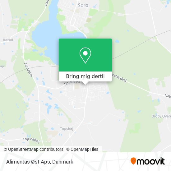 Alimentas Øst Aps kort