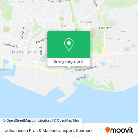tweet Feasibility ansøge Vej til Johannesen Kran & Maskintransport i Esbjerg med Bus eller Jernbane?
