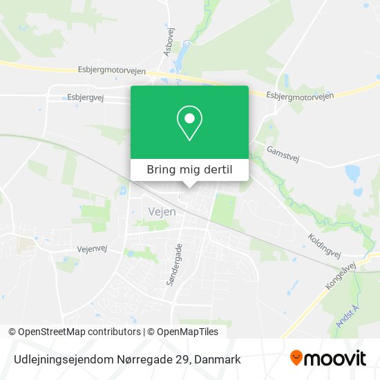 Udlejningsejendom Nørregade 29 kort